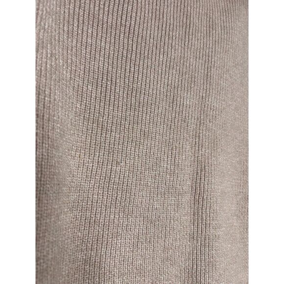 Dress Forum Women's Chocolate Brown Mock Neck Cropped Ribbed Sweater - Picture 8 of 8